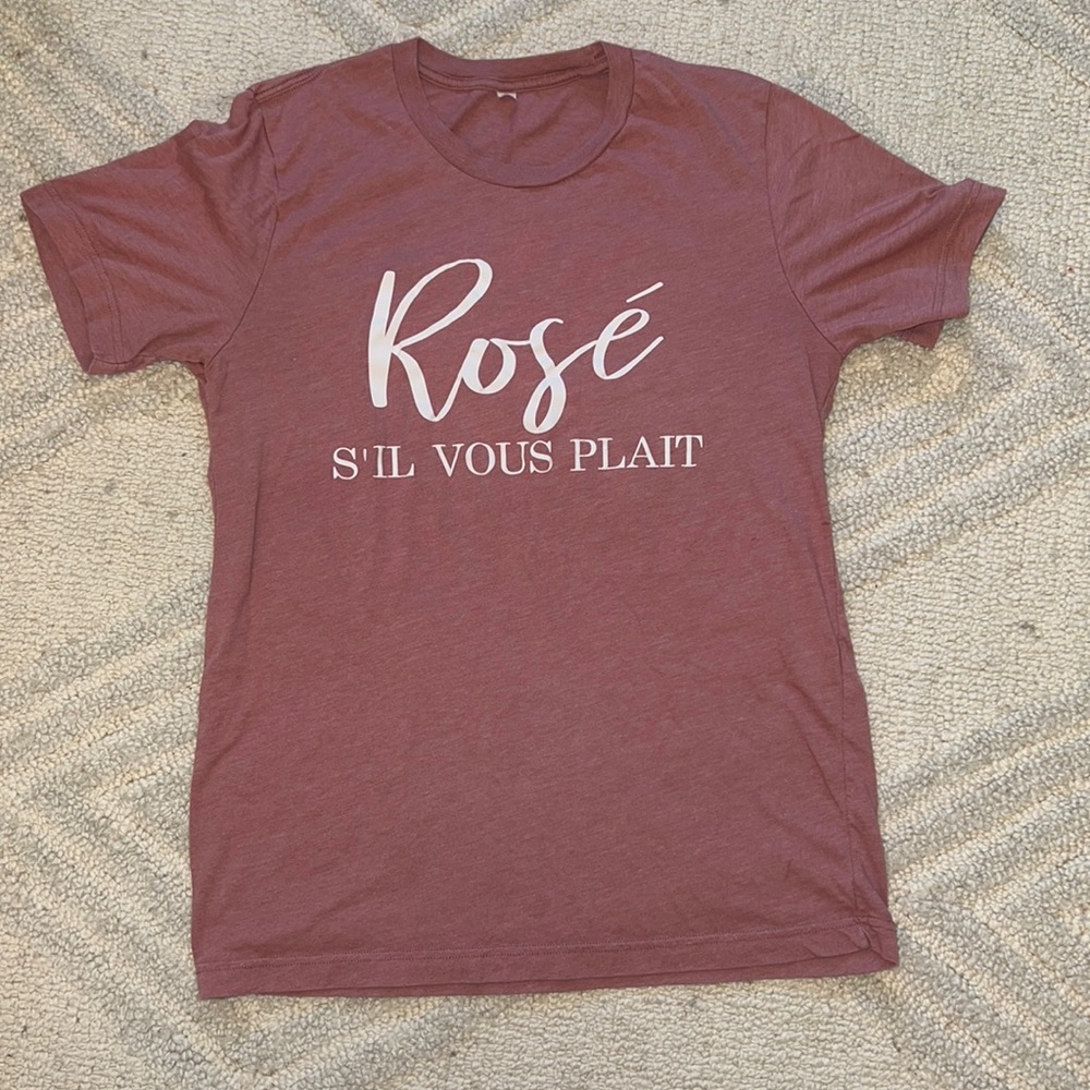 Rose S'il Vous Plait Women T-shirt | Bridesmaid, Bride, Wine